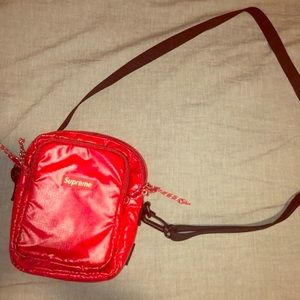 Red cordura Supreme side bag